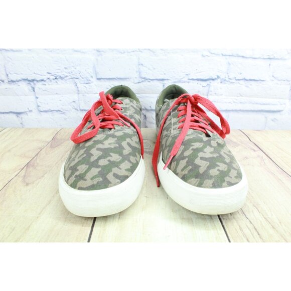 Supra Green Red Camouflage Canvas Skateboarding Shoes Size 13 - Picture 4 of 9